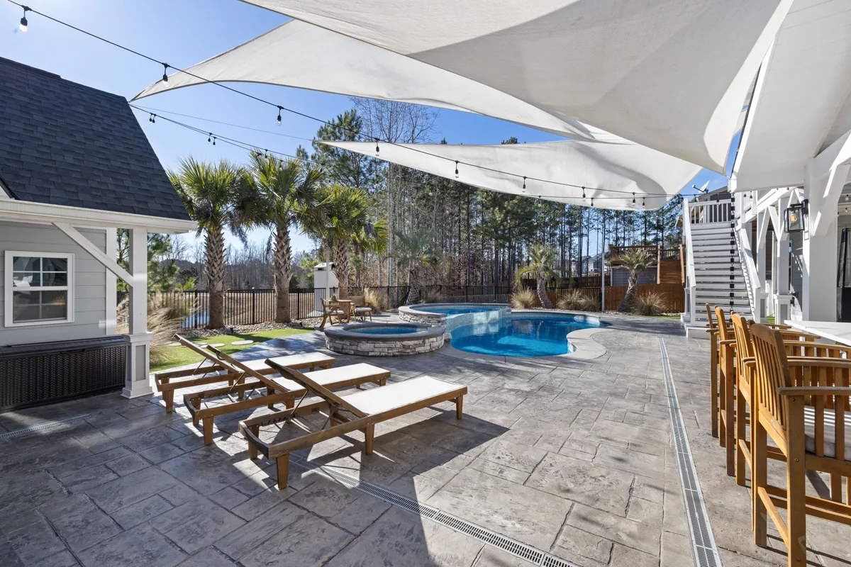 Pool deck and patio cleaned at the correct pressure for the surface in Jacksonville, Florida